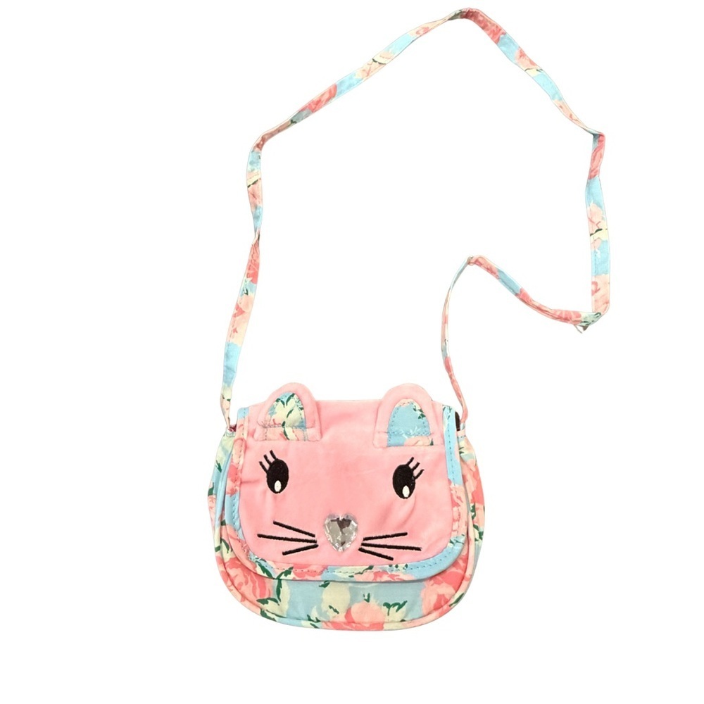 Laura Ashley Pink Floral Cat Kids Bag NWT
